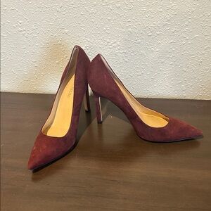 Ivanka Trump Deep Red Suede Heels